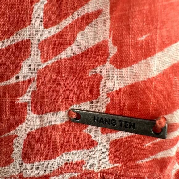 Hang Ten Womens Red White Cotton Spaghetti Babydoll Pullover Tank Top - Size L - Picture 5 of 13